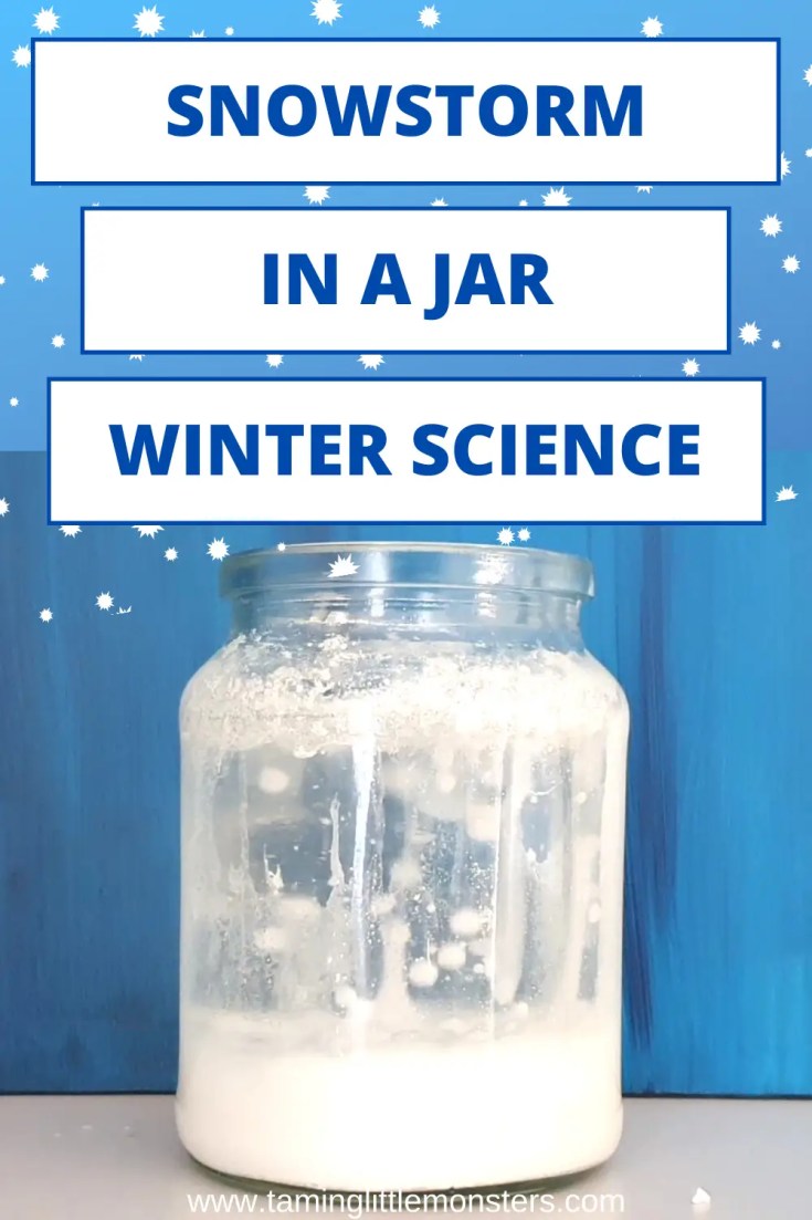 How to Make a Snowstorm in a Jar Experiment - Taming Little Monsters