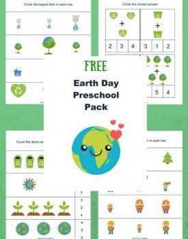 Best Toys 4 Toddlers - Free Earth Day printable pack for preschool and kindergarten