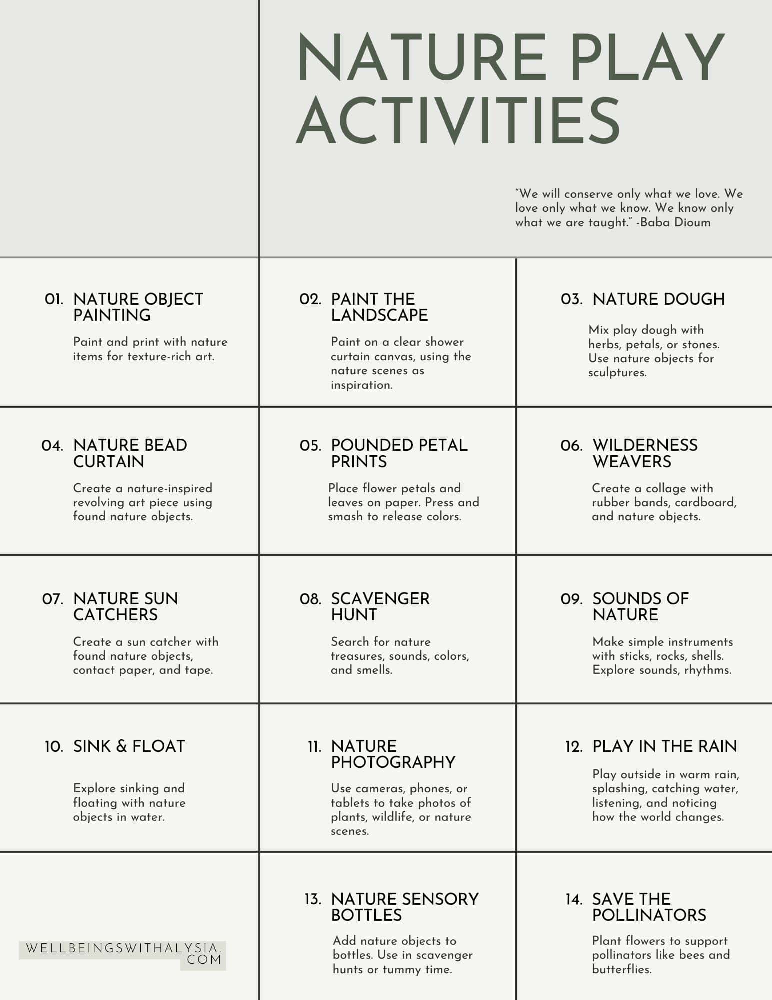 PDF of nature play activities