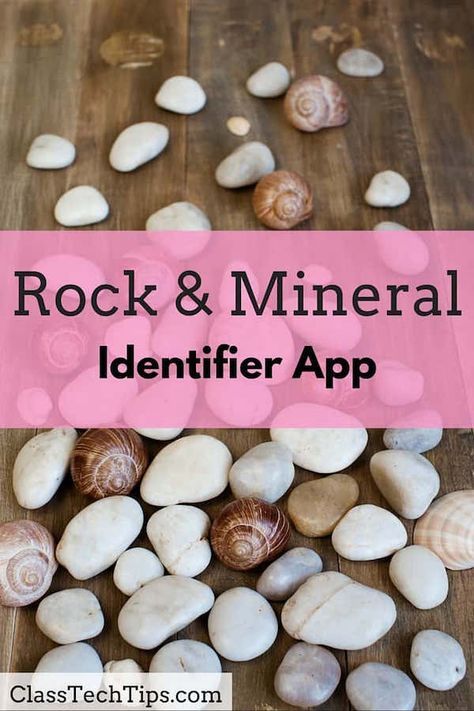 This may contain: rock and mineral identifier app with text overlay