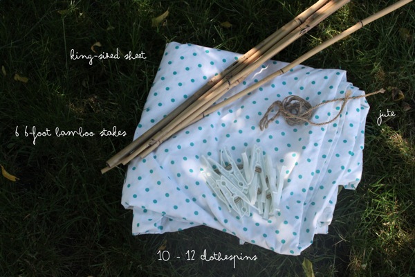 Super Simple 5 Minute Teepee Materials | Mama Papa Bubba