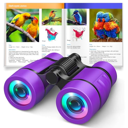 Girls Toys Age 3-7: LET'S GO! Compact Bird Watching Binoculars for Kids Ages 3 4 5 6 7 Year Old Girl Boy Gifts Idea Outside Travel Educational Toy for Kid Preschool Toddler Easter Stuffers
