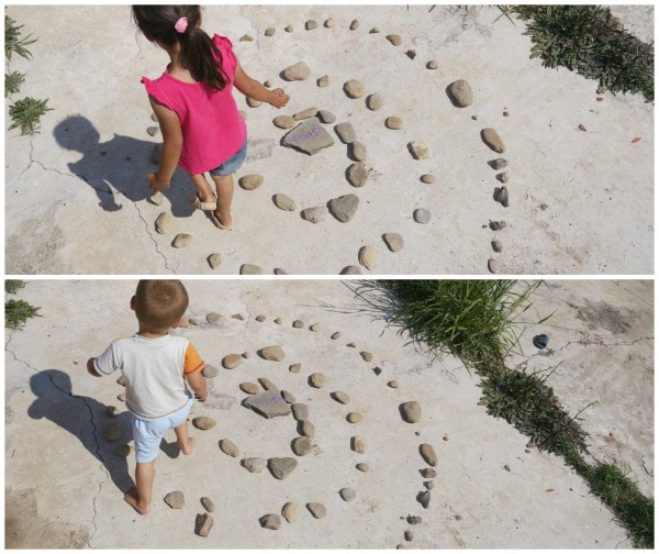 2 iamges of rock activities for kids