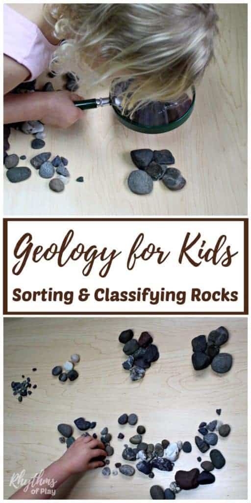 Sorting and classifying rocks is an easy STEM activity for kids. Learn about earth science with this simple geology lesson for kids.