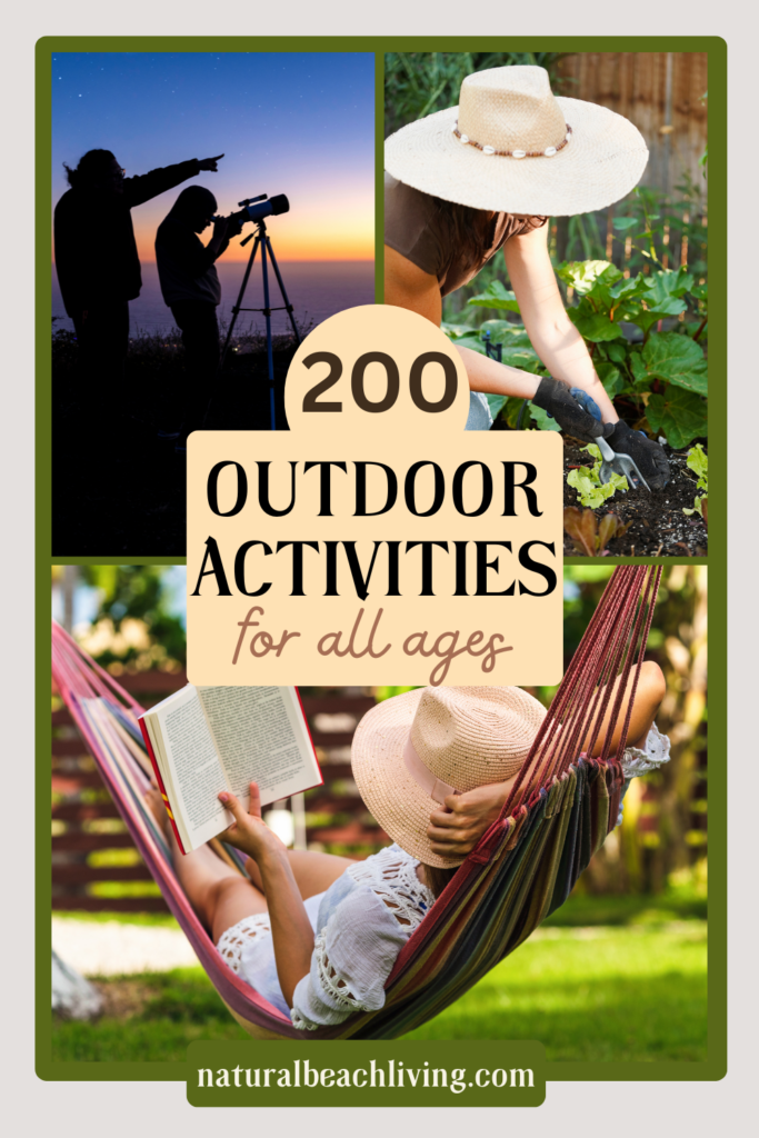 200 Fun Things To Do Outside, The Best Outdoor Activities for Kids, Teens and Adults, Try Making a homemade birdfeeder, DIY Obstacle Course, Gardening, scavenger hunt, picnic, backyard activities, and more 