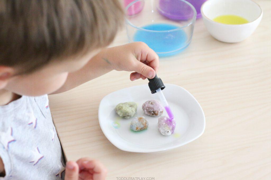painting salted rock gems- toddler at play (9)