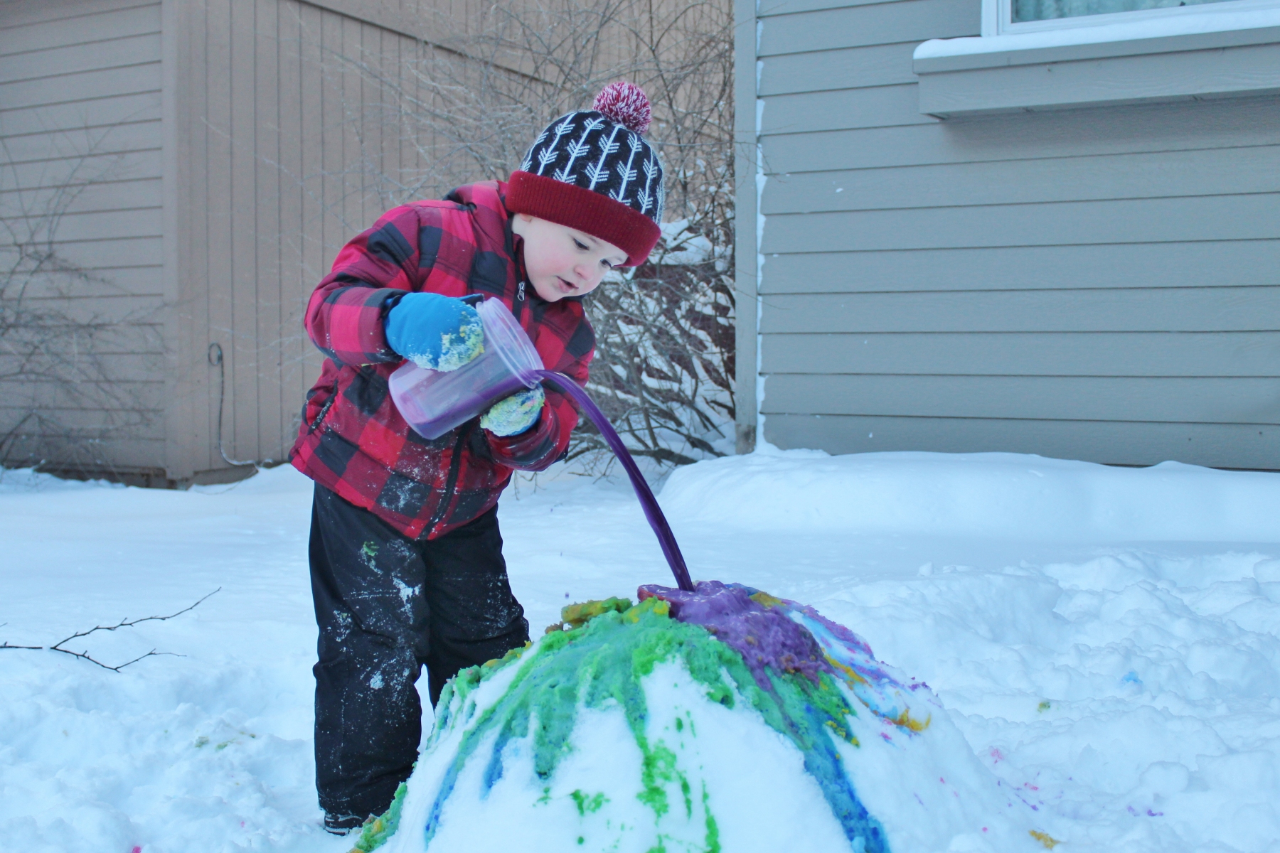 Rainbow Snow Volcano – From The States