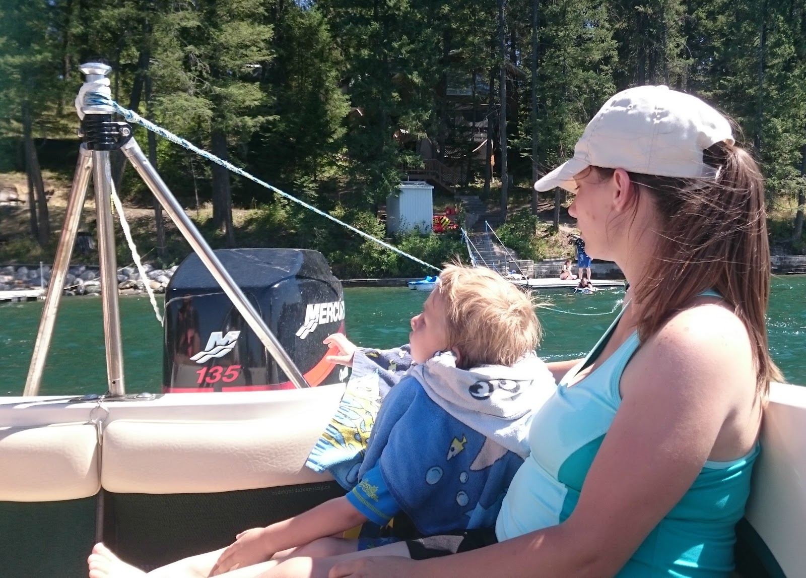 Snuggling on the boat