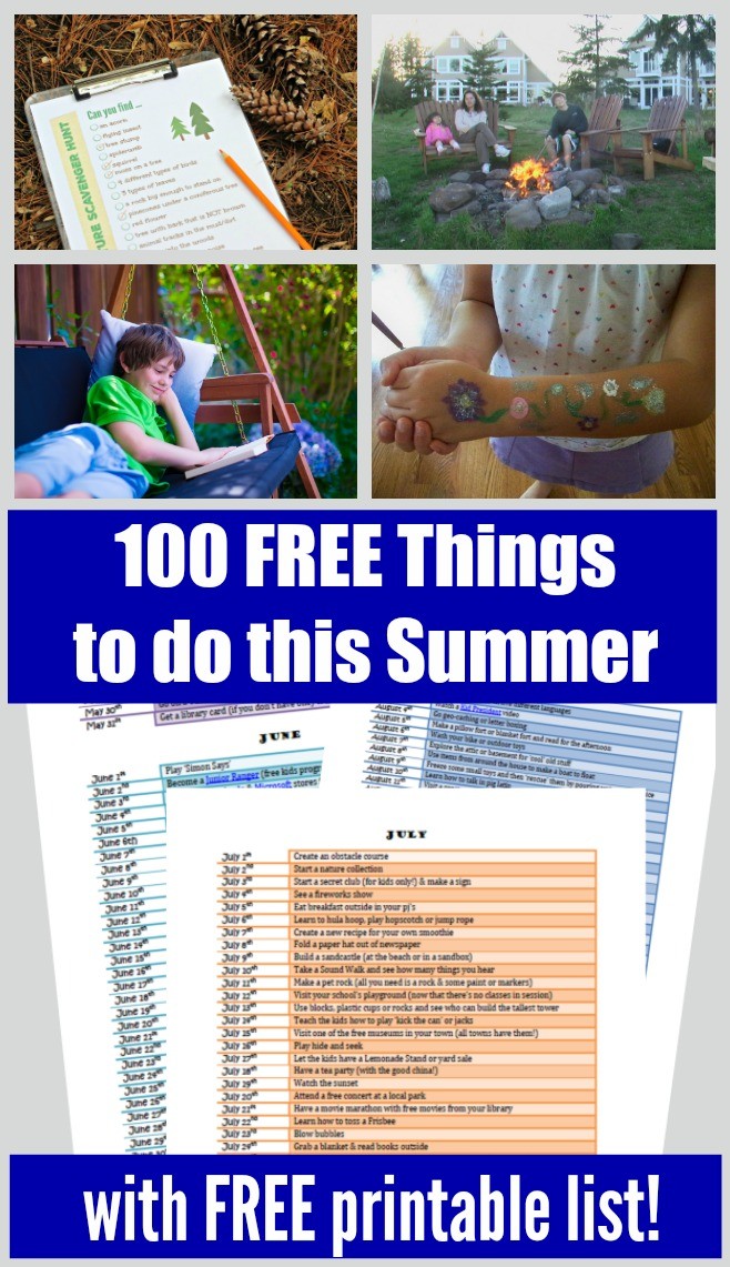 Free and fun things for kids to do in summer