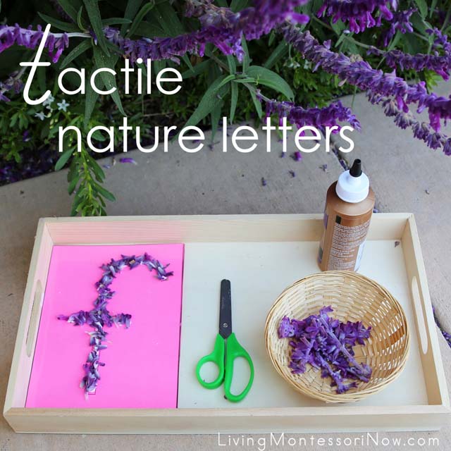 Tactile Nature Letters with Free Letter Template