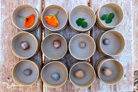 Nature memory game DIY