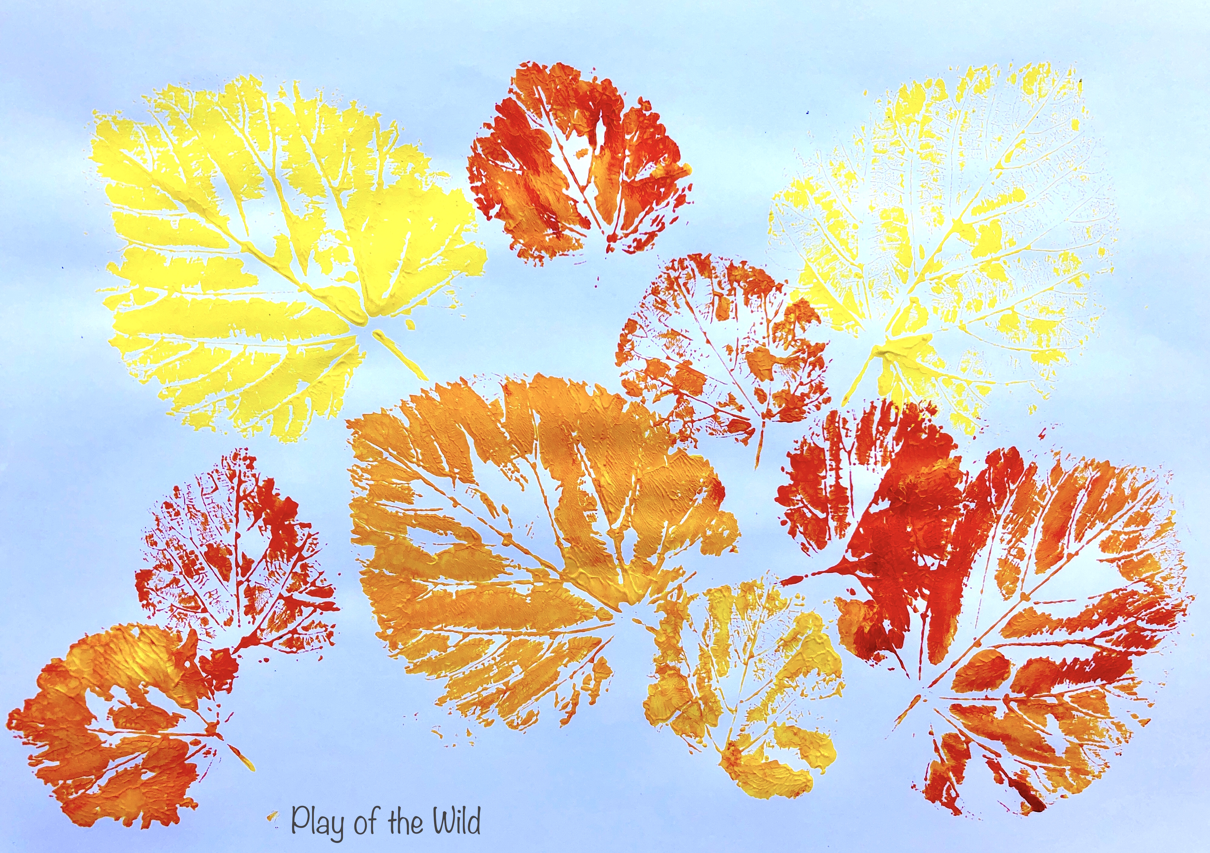 Leaf printing autumn leaves. EYFS Mark Making Ideas & Activities that Help Children.