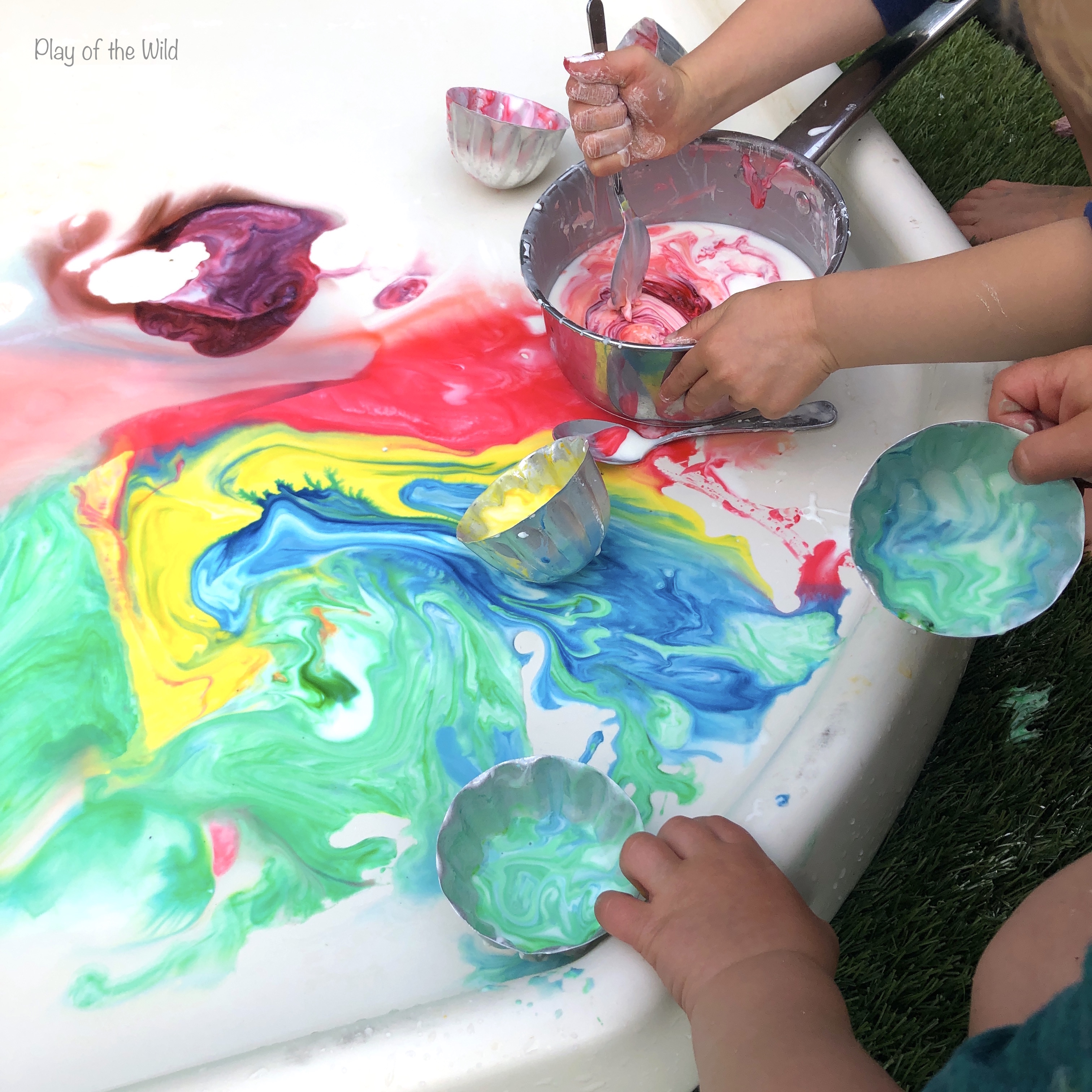 Cornflour messy play activities