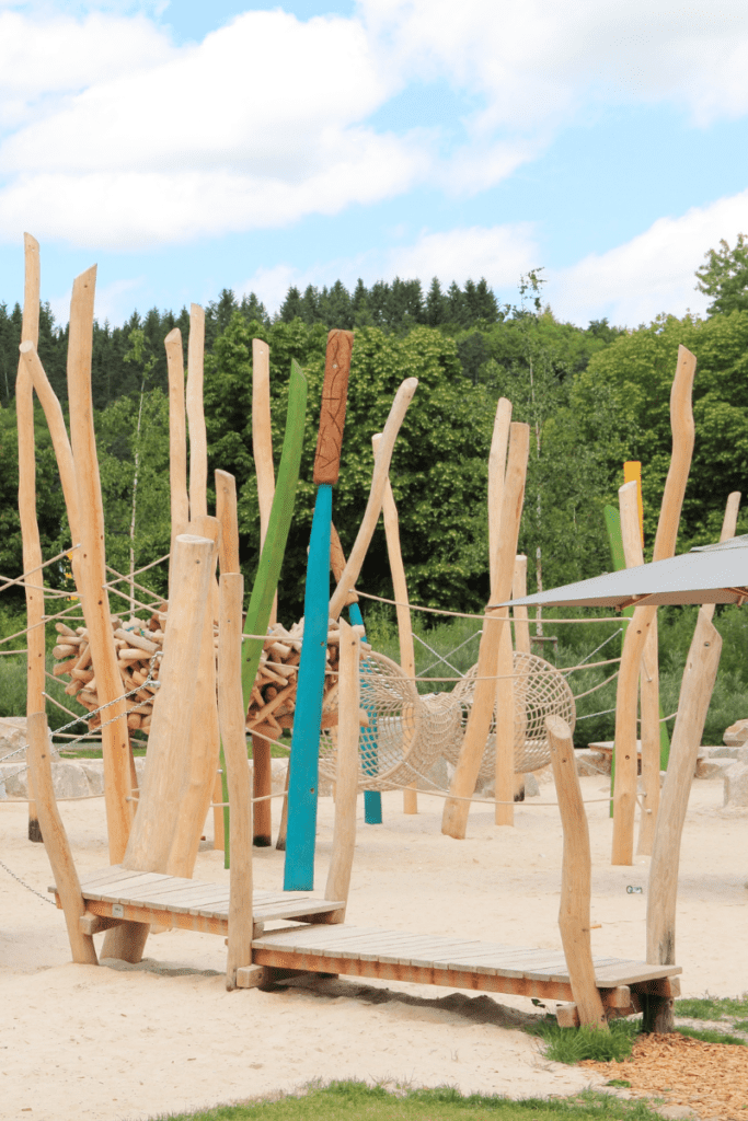 Nature playground as an example of an outdoor activity for 1-year-olds