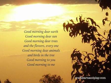 Good morning, dear earth - traditional Waldorf song