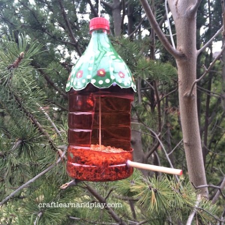 Easy to make with kids bird feeder