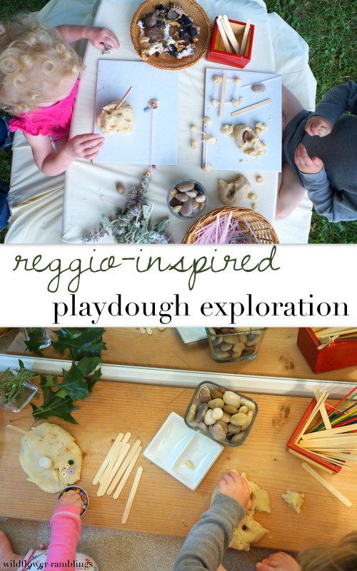 reggio inspired playdough exploration - wildflower ramblings