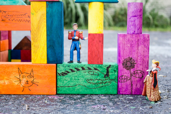 Wood Burned Building Blocks