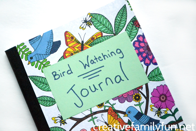 Do you love watching birds? Record all the birds you see in this DIY bird watching journal. It's simple to make and a fun place to write about birds.