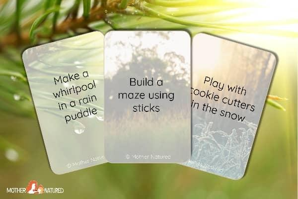 60 Nature Play Prompt Cards to Reduce Screen Time the Easy Way!