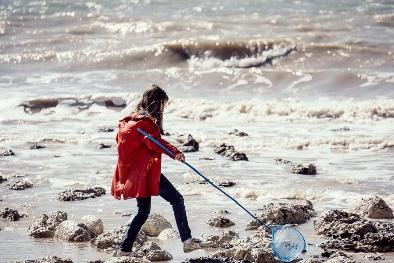 Rock pooling shoreline