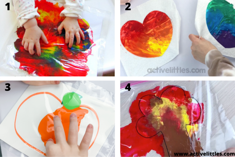 painting with baby