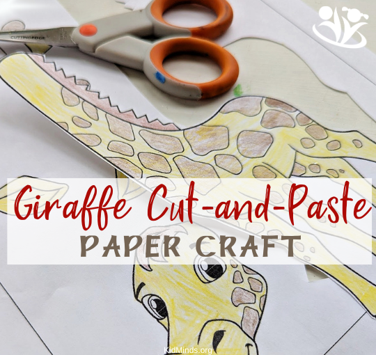 Our cut-and-paste giraffe craft not only enhances visual-spatial awareness and problem-solving skills but also saves you valuable time. It’s an ideal solution for a quick and fun creative project that your child will love! #kidsactivities #creativelearning #learning #giraffe #artsandcrafts #earlyeducation #creativekids #freedownload #kidminds #finemotorskills