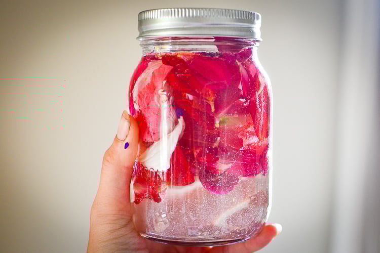 Flower Petal Canning for Kids: Wouldn't it make a fun sensory bottle?