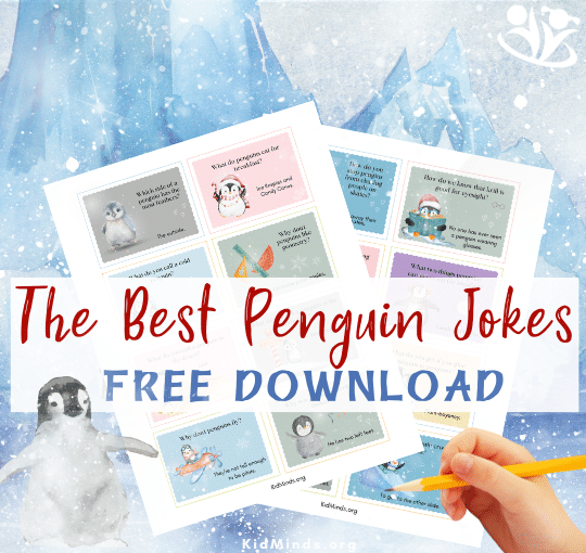 These printable penguin jokes are perfect for kids of all ages (and adults with a sense of humor). Share them in class, or enjoy them at home to share smiles and giggles. #kidsactivities #creativelearning #kidminds #braingym #learning #penguins #jokesforkids #freedownload #earlyeducation #funlearning