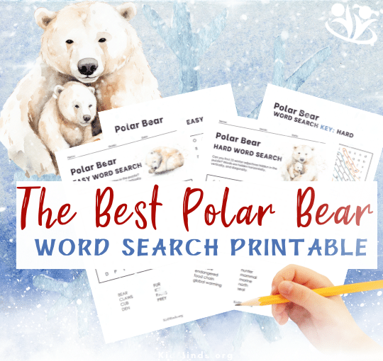 Word search printable featuring words related to the Arctic and polar bears. Your kids will enjoy finding words like snow, blubber, and mammal. This printable is a great way to boost vocabulary while having fun! #creativelearning #funlearning #kidsactivities #Arctic #earlyeducation #freedownload #kidminds #braingym