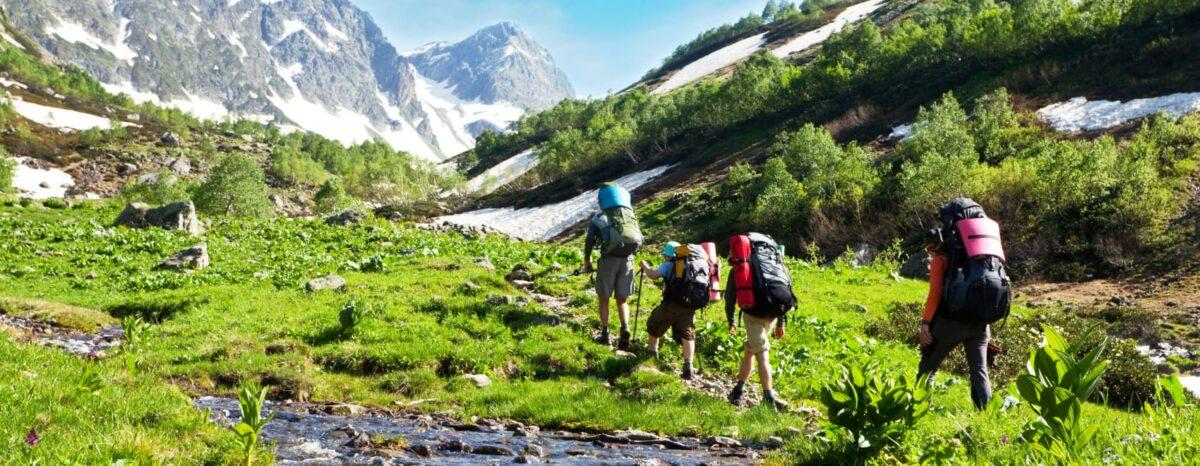 hikers in mountains