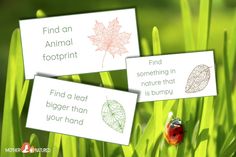Nature Hunt Cards: Add some Curiosity to their Lunch Box!