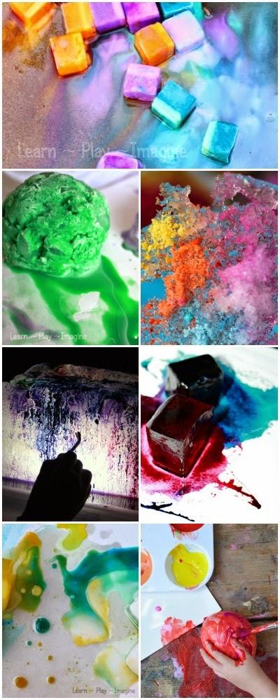 12 ways to beat the heat this summer through ART - frozen art activities for kids