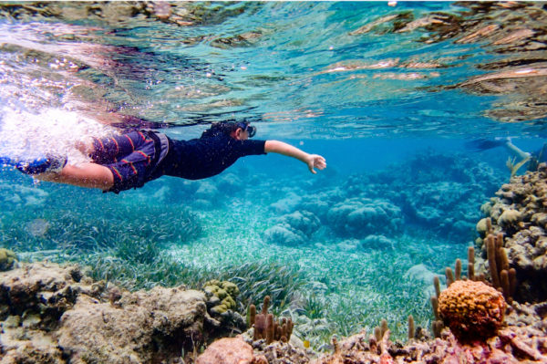 This mask may make you look like an alien, but makes snorkeling so much easier.