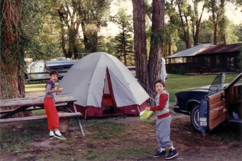 kid camping trip pin