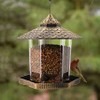 Click for more info about Twinkle Star Wild Bird Feeder Hanging for Garden Yard Outside Decoration, Hexagon Shaped with Roo...